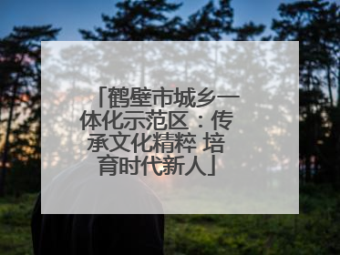 鹤壁市城乡一体化示范区：传承文化精粹 培育时代新人
