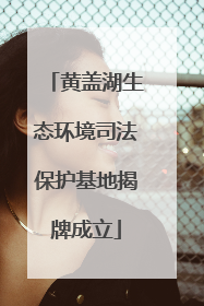黄盖湖生态环境司法保护基地揭牌成立