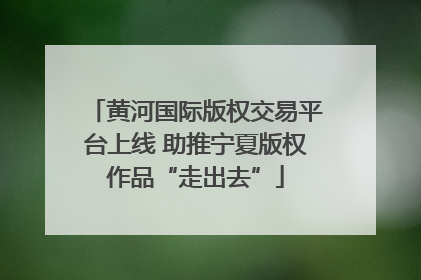 黄河国际版权交易平台上线 助推宁夏版权作品“走出去”