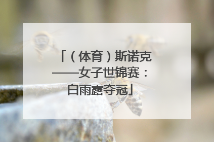 （体育）斯诺克——女子世锦赛：白雨露夺冠