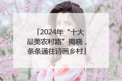 2024年“十大最美农村路”揭晓，条条通往诗画乡村