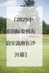 2025中非国际象棋友谊交流赛长沙开幕