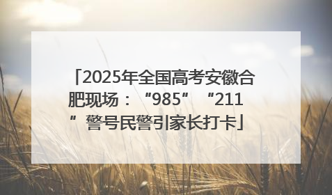 2025年全国高考安徽合肥现场：“985”“211”警号民警引家长打卡