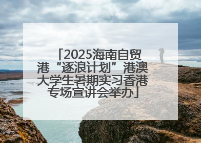 2025海南自贸港“逐浪计划”港澳大学生暑期实习香港专场宣讲会举办