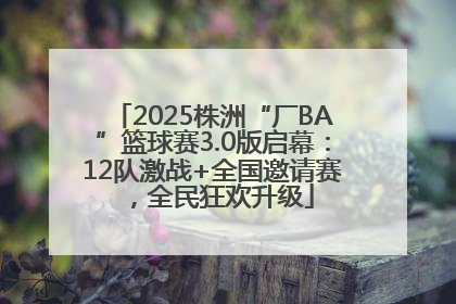2025株洲“厂BA”篮球赛3.0版启幕：12队激战+全国邀请赛，全民狂欢升级