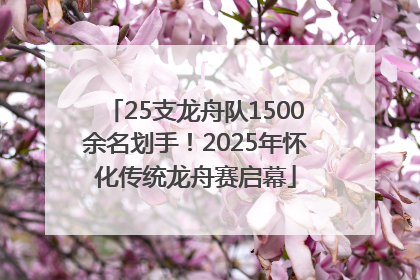 25支龙舟队1500余名划手！2025年怀化传统龙舟赛启幕