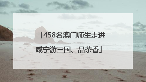 458名澳门师生走进咸宁游三国、品茶香
