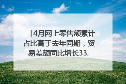 4月网上零售额累计占比高于去年同期，贸易差额同比增长33.61%｜高频看宏观
