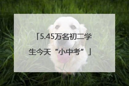 5.45万名初二学生今天“小中考”