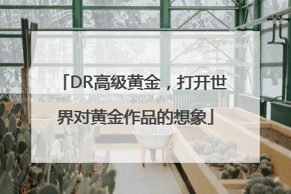 DR高级黄金，打开世界对黄金作品的想象