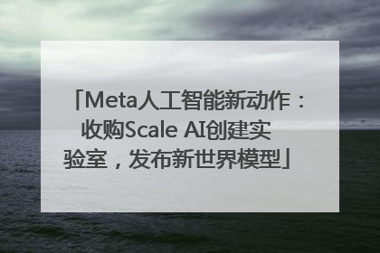 Meta人工智能新动作：收购Scale AI创建实验室，发布新世界模型